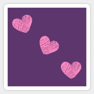 Pink Hearts Magnet